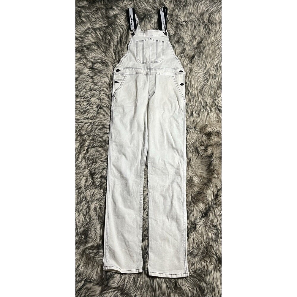 Dickies Womens Juniors White Overalls Size S